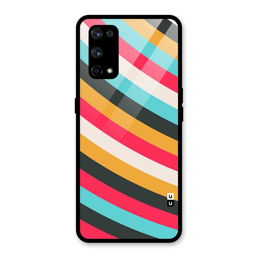 Retro Style Minimal Curves Glass Back Case for Realme X7 Pro