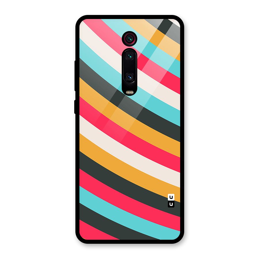 Retro Style Minimal Curves Glass Back Case for Redmi K20 Pro