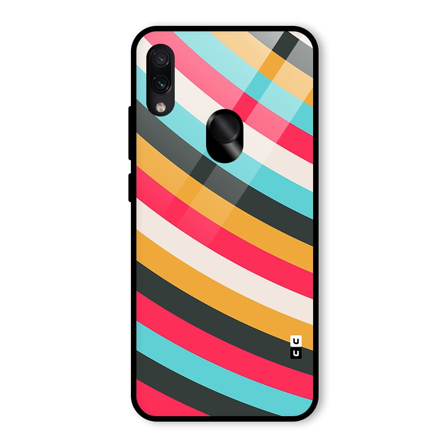 Retro Style Minimal Curves Glass Back Case for Redmi Note 7