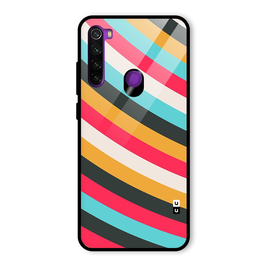Retro Style Minimal Curves Glass Back Case for Redmi Note 8