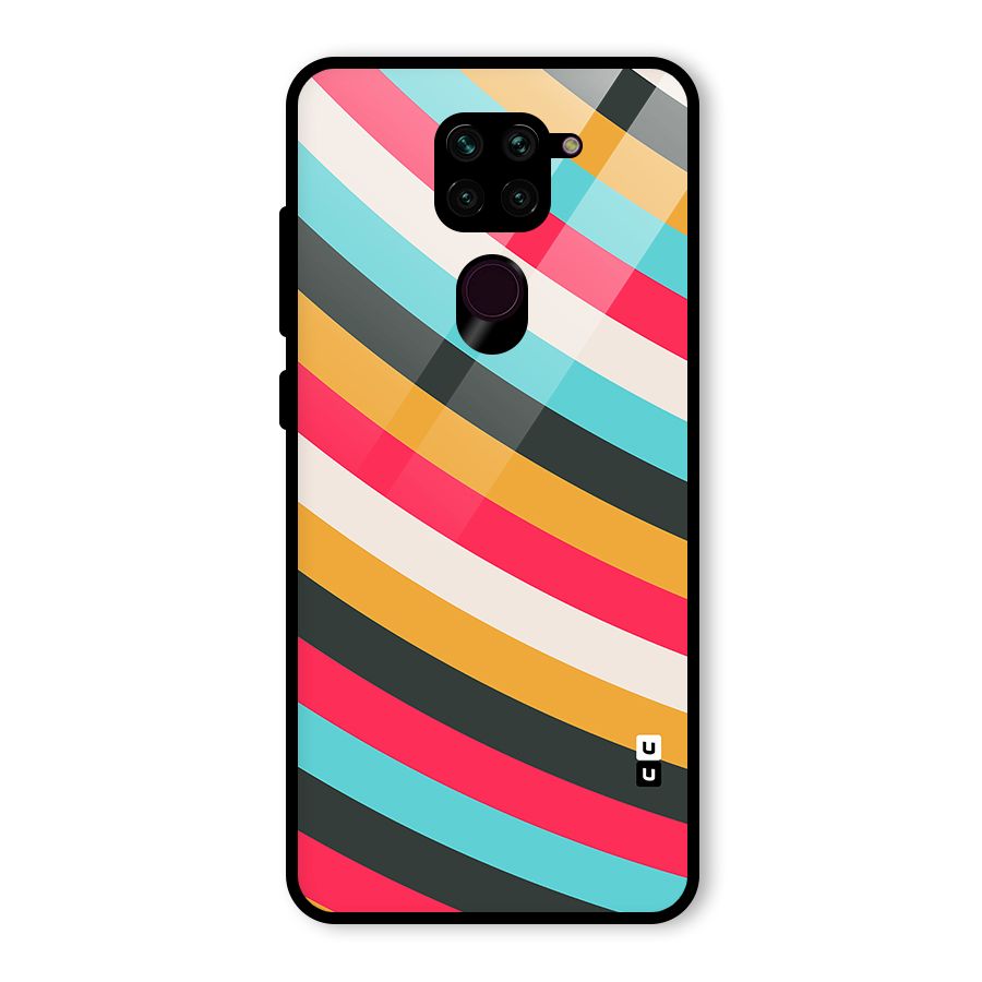 Retro Style Minimal Curves Glass Back Case for Redmi Note 9