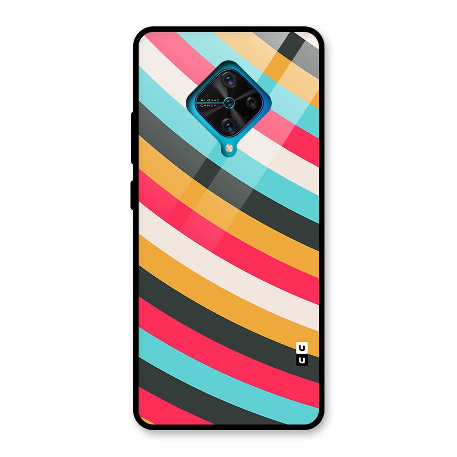 Retro Style Minimal Curves Glass Back Case for Vivo S1 Pro