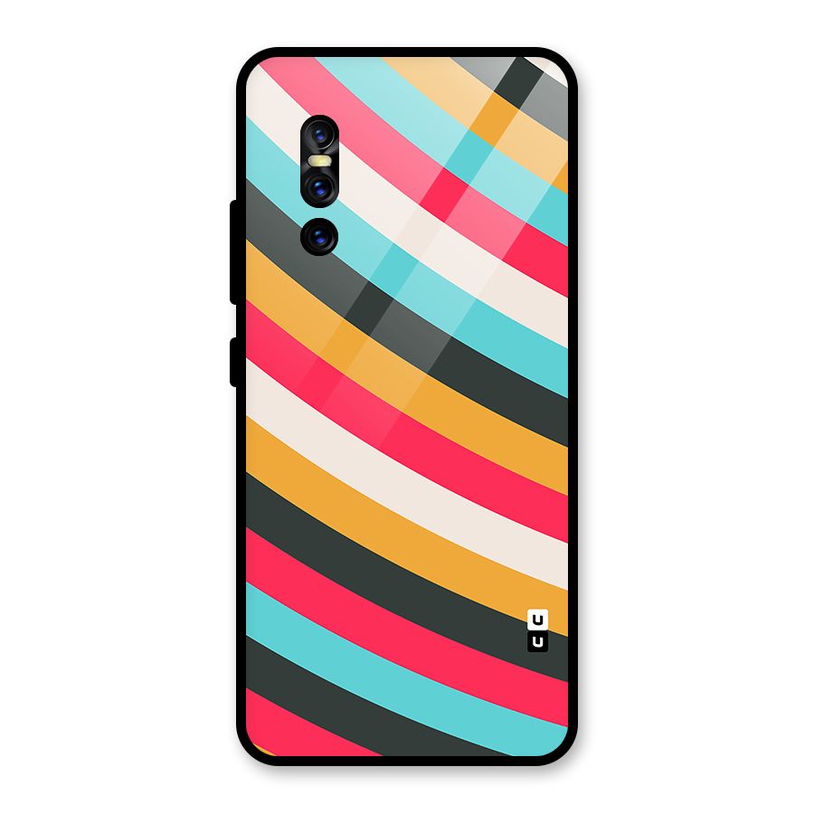Retro Style Minimal Curves Glass Back Case for Vivo V15 Pro