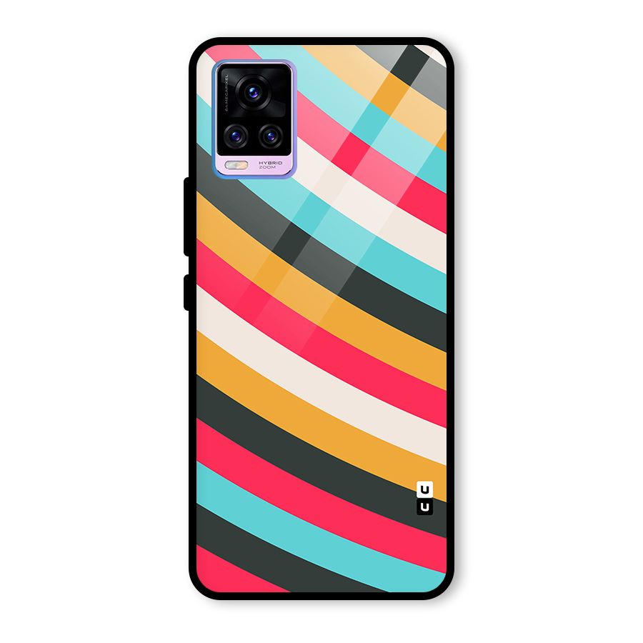 Retro Style Minimal Curves Glass Back Case for Vivo V20 Pro