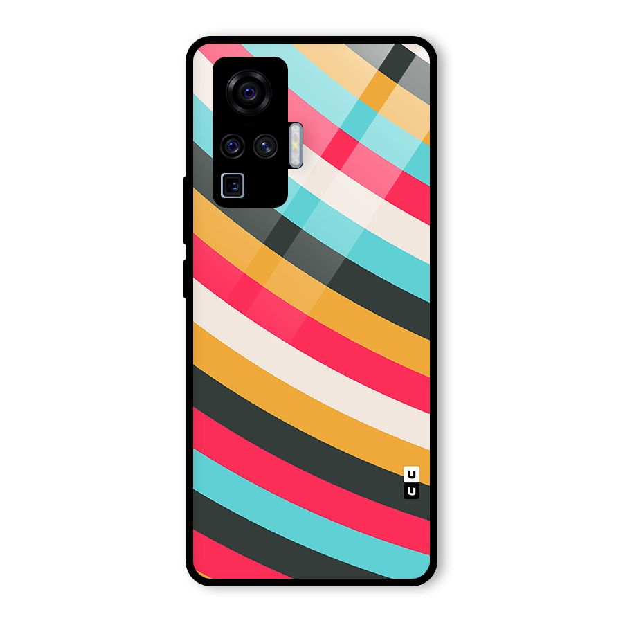 Retro Style Minimal Curves Glass Back Case for Vivo X50 Pro
