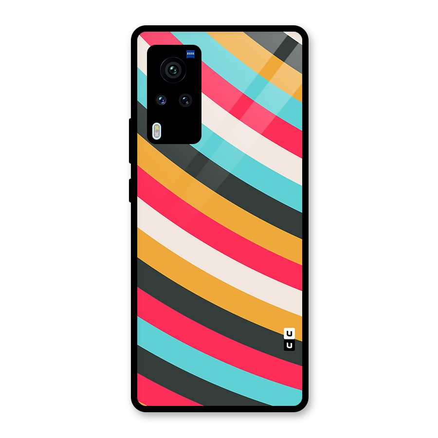 Retro Style Minimal Curves Glass Back Case for Vivo X60 Pro