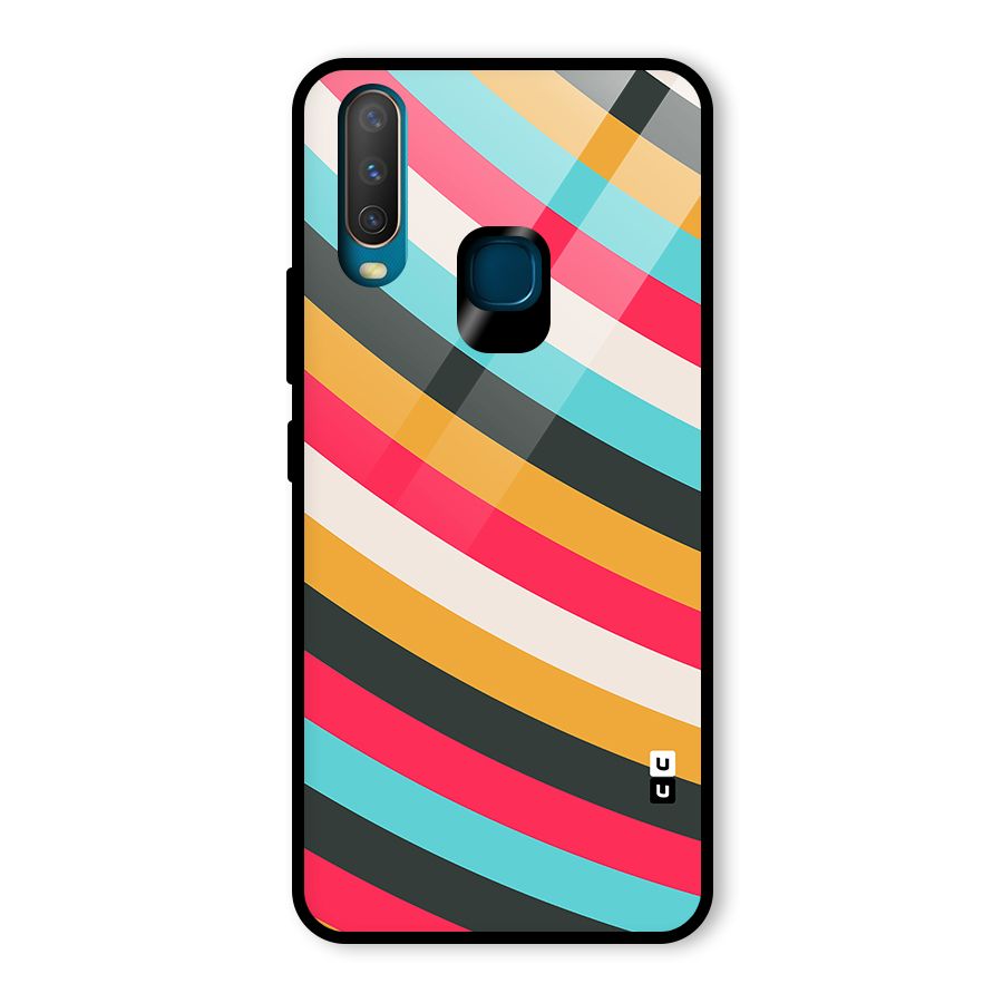 Retro Style Minimal Curves Glass Back Case for Vivo Y12