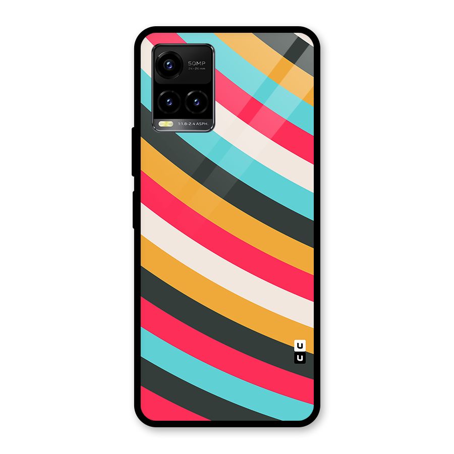 Retro Style Minimal Curves Glass Back Case for Vivo Y21T