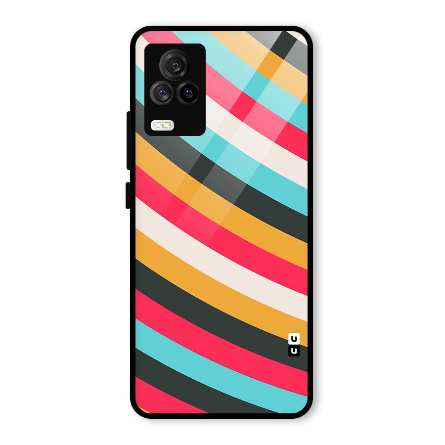Retro Style Minimal Curves Glass Back Case for Vivo iQOO 7 Legend 5G