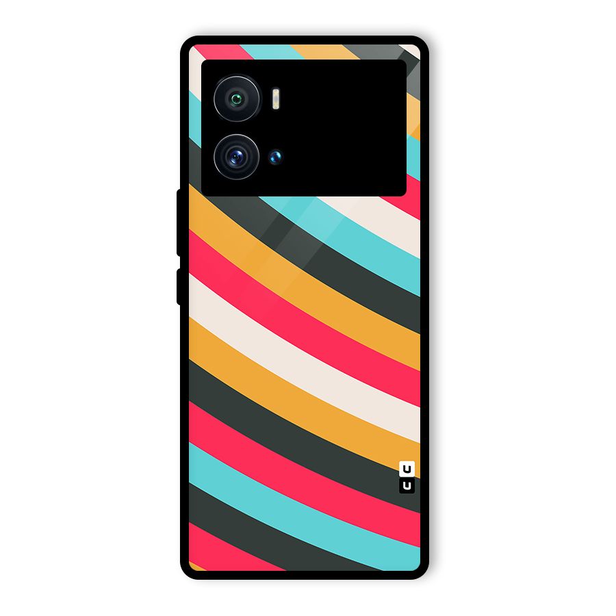 Retro Style Minimal Curves Glass Back Case for Vivo iQOO 9 Pro