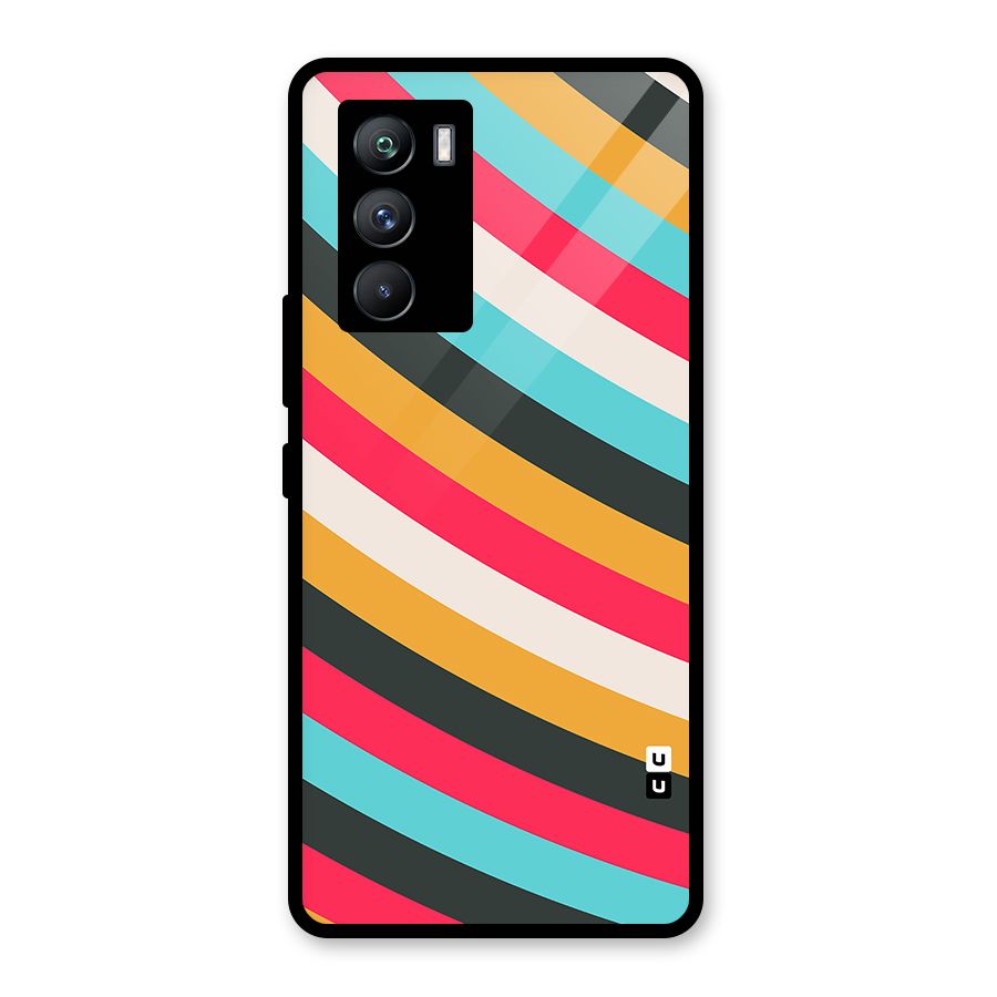 Retro Style Minimal Curves Glass Back Case for Vivo iQOO 9 SE