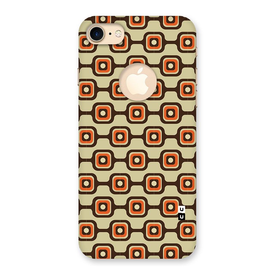 Retro Vintage Pattern Back Case for iPhone 8 Logo Cut
