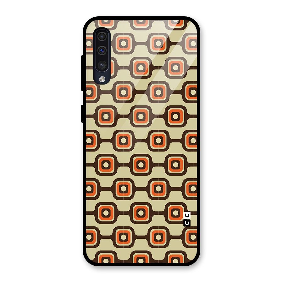 Retro Vintage Pattern Glass Back Case for Galaxy A50