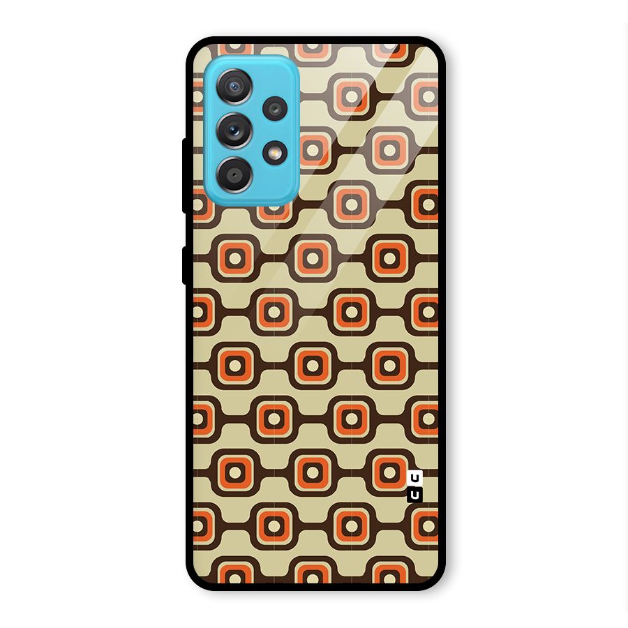 Retro Vintage Pattern Glass Back Case for Galaxy A52