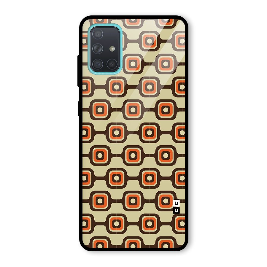 Retro Vintage Pattern Glass Back Case for Galaxy A71