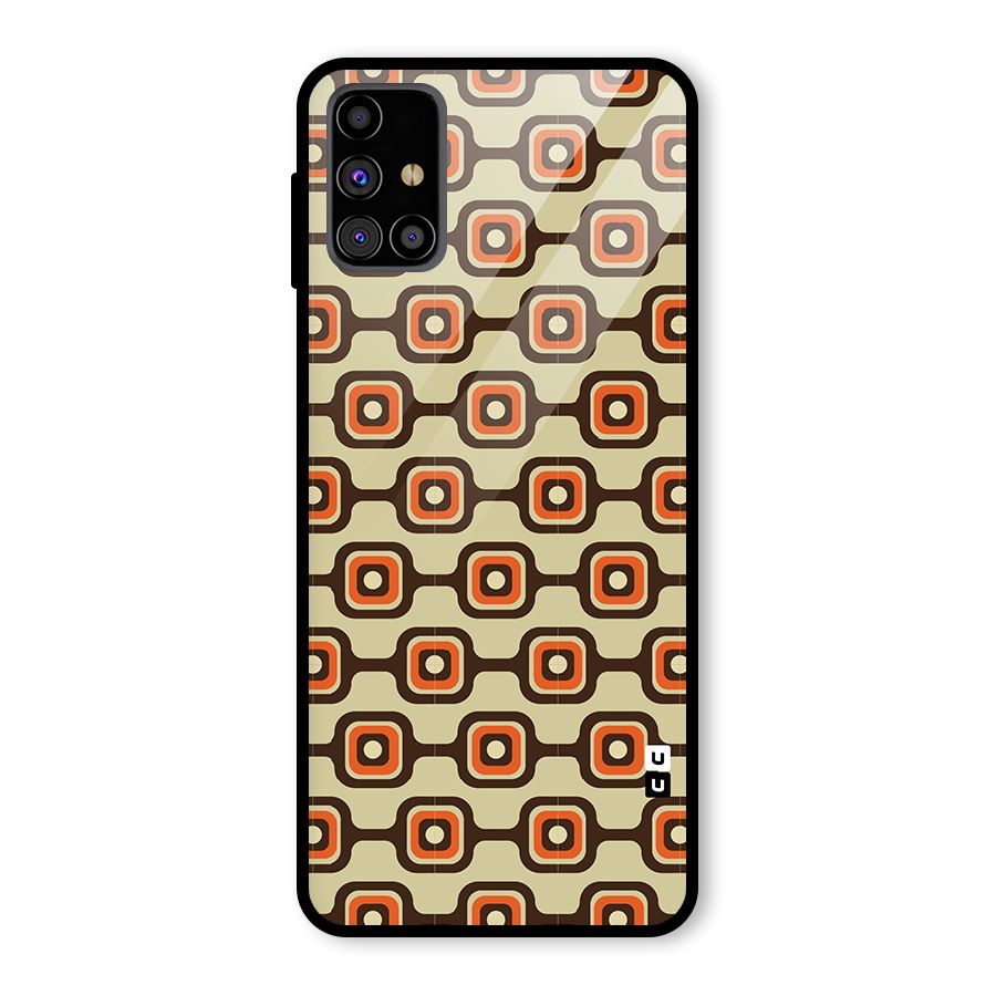 Retro Vintage Pattern Glass Back Case for Galaxy M31s