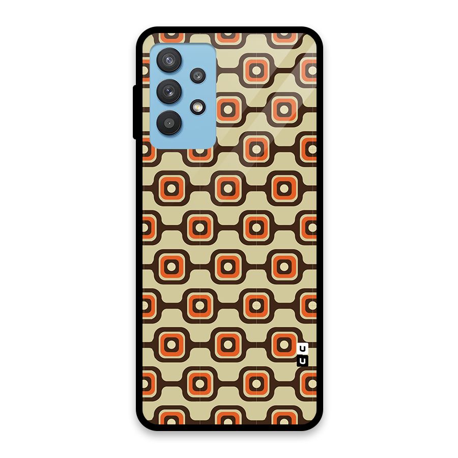 Retro Vintage Pattern Glass Back Case for Galaxy M32 5G