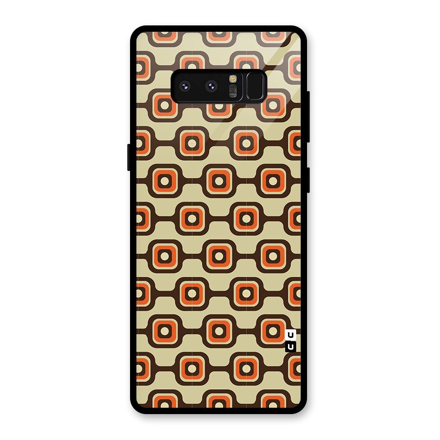Retro Vintage Pattern Glass Back Case for Galaxy Note 8