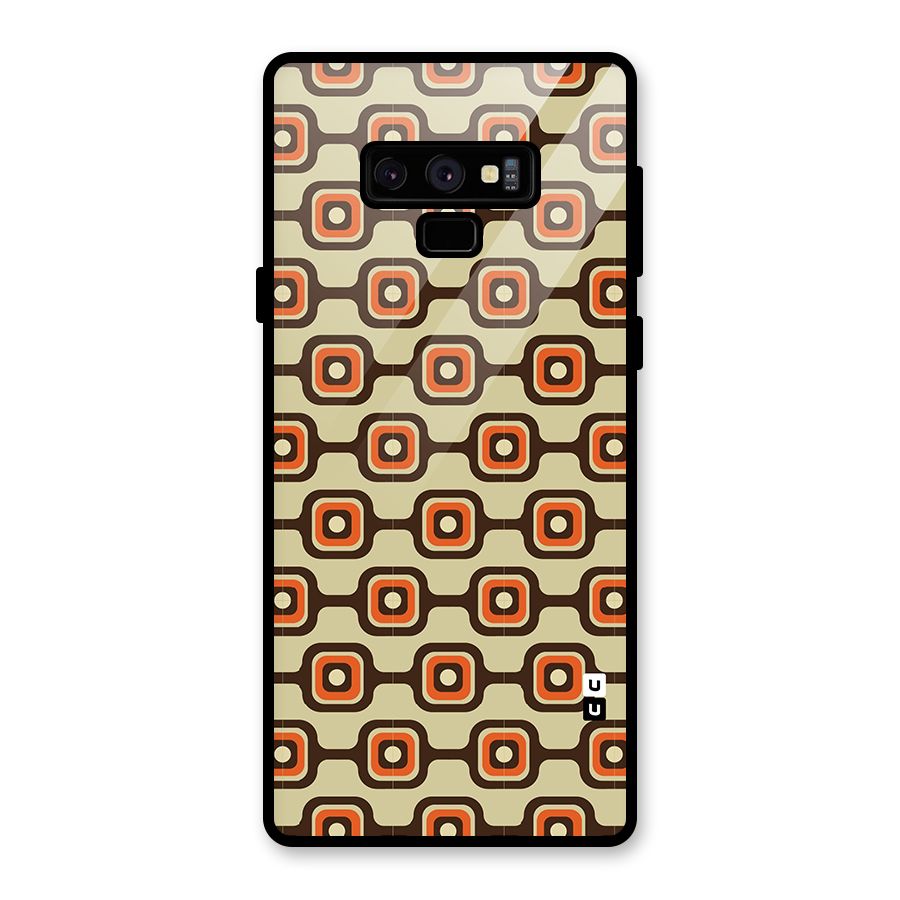 Retro Vintage Pattern Glass Back Case for Galaxy Note 9