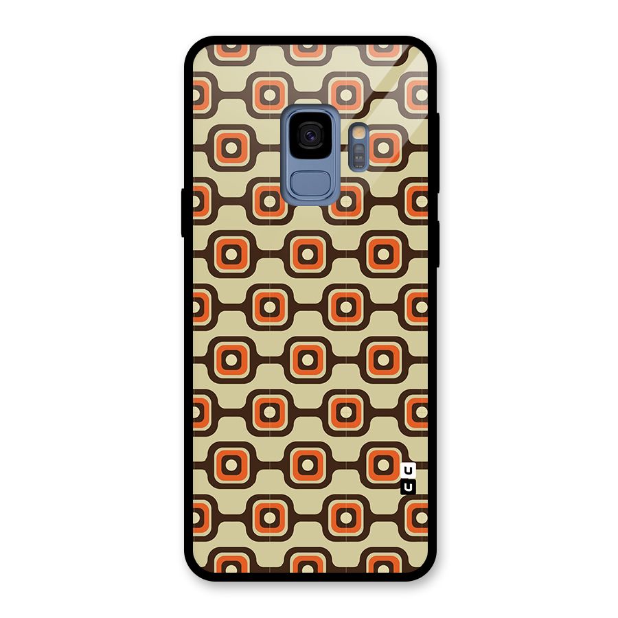 Retro Vintage Pattern Glass Back Case for Galaxy S9