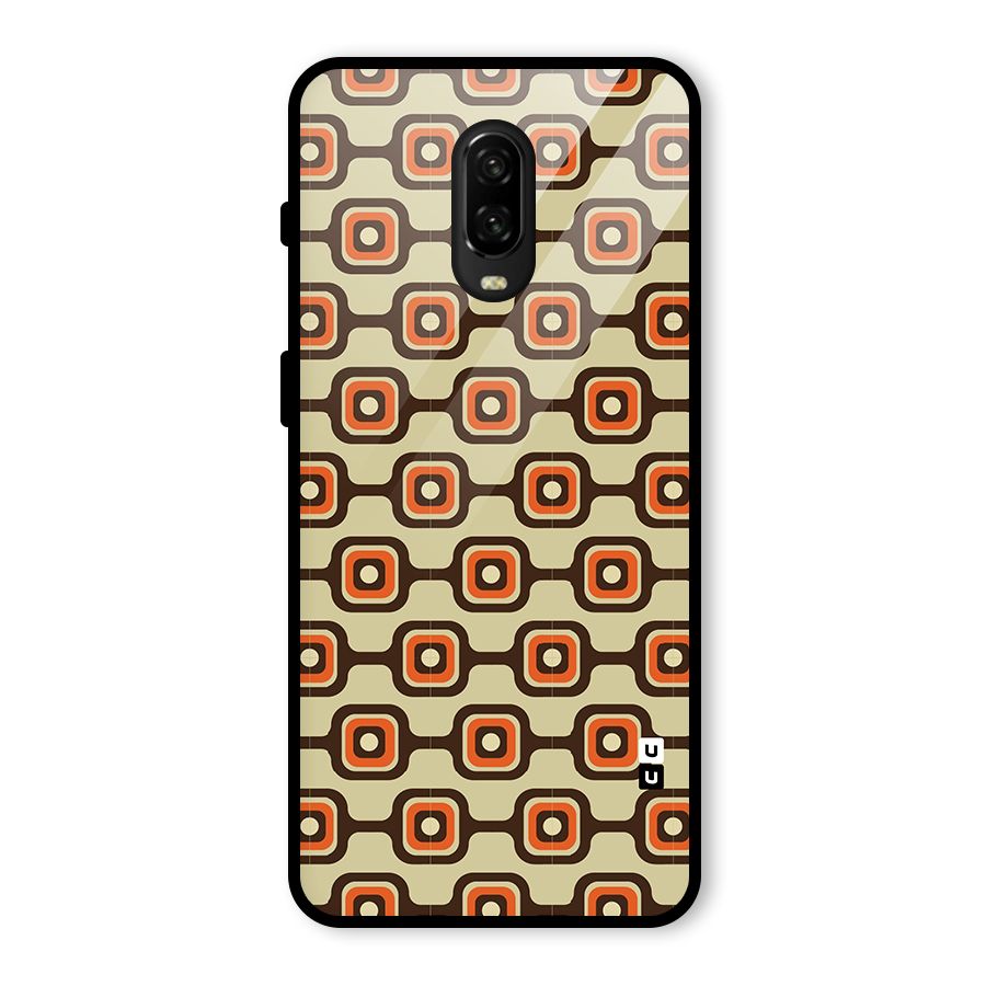 Retro Vintage Pattern Glass Back Case for OnePlus 6T