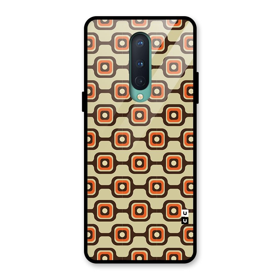 Retro Vintage Pattern Glass Back Case for OnePlus 8