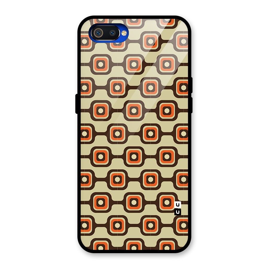 Retro Vintage Pattern Glass Back Case for Realme C2