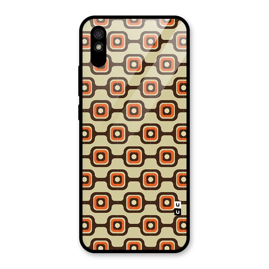 Retro Vintage Pattern Glass Back Case for Redmi 9A