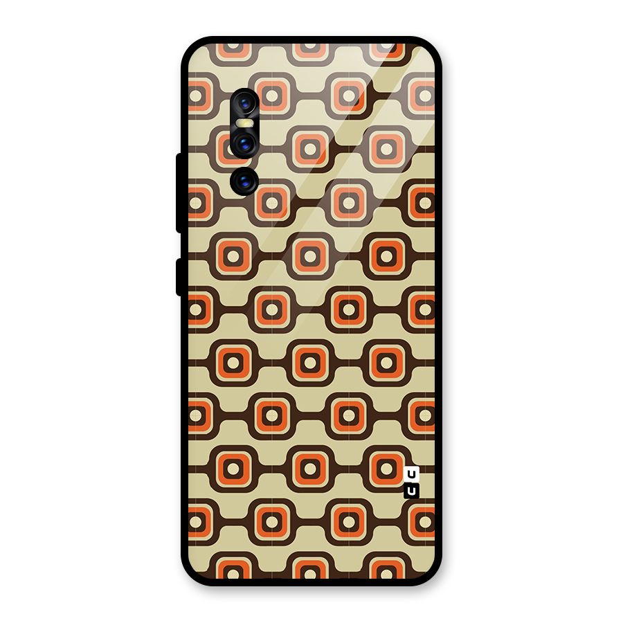 Retro Vintage Pattern Glass Back Case for Vivo V15 Pro