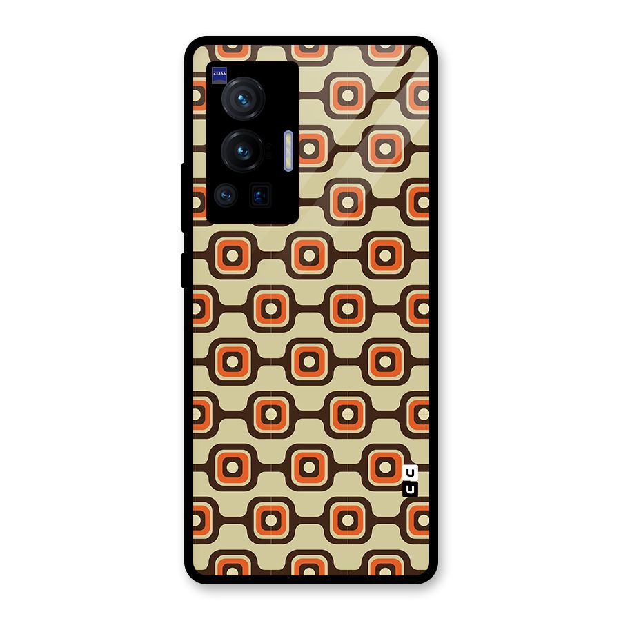 Retro Vintage Pattern Glass Back Case for Vivo X70 Pro