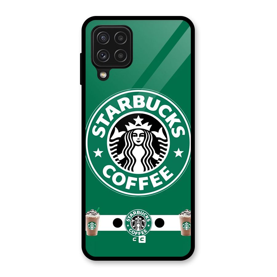 Ribbon StarBucks Glass Back Case for Galaxy A22 4G