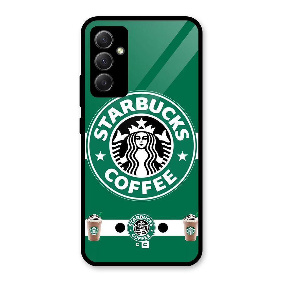 Ribbon StarBucks Glass Back Case for Galaxy A34