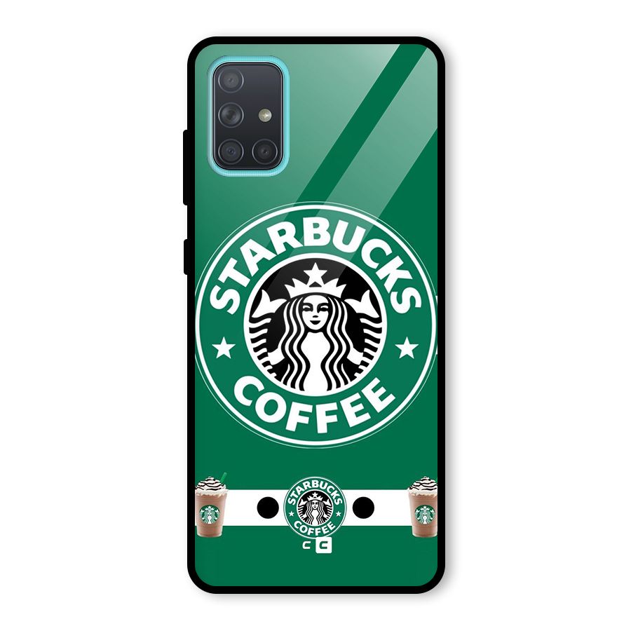 Ribbon StarBucks Glass Back Case for Galaxy A71