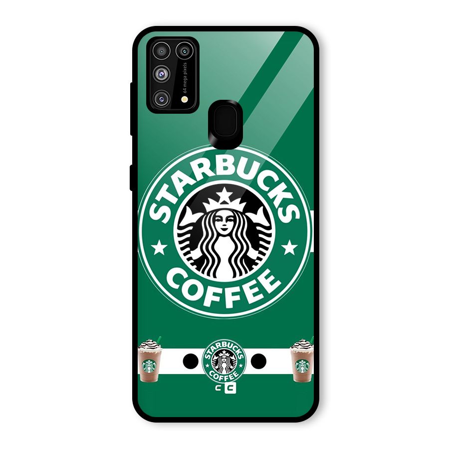 Ribbon StarBucks Glass Back Case for Galaxy F41