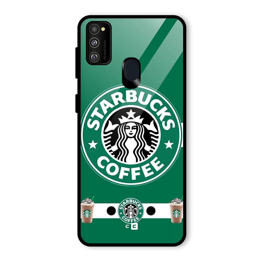 Ribbon StarBucks Glass Back Case for Galaxy M30s
