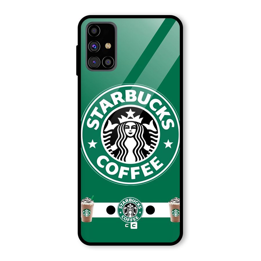 Ribbon StarBucks Glass Back Case for Galaxy M31s