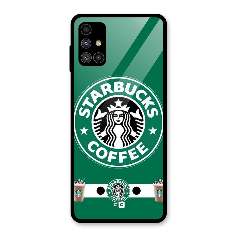 Ribbon StarBucks Glass Back Case for Galaxy M51