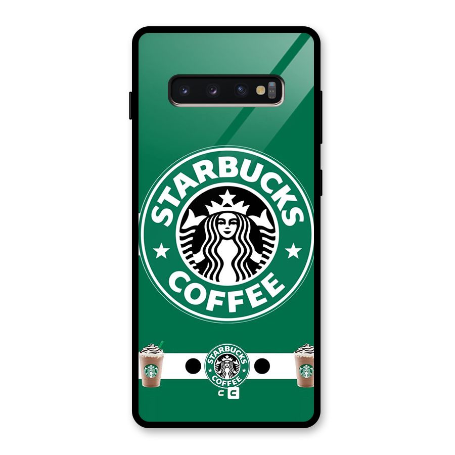 Ribbon StarBucks Glass Back Case for Galaxy S10 Plus