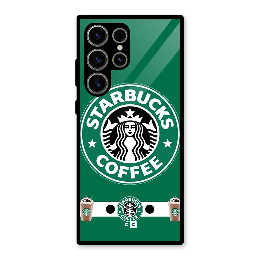 Ribbon StarBucks Glass Back Case for Galaxy S23 Ultra