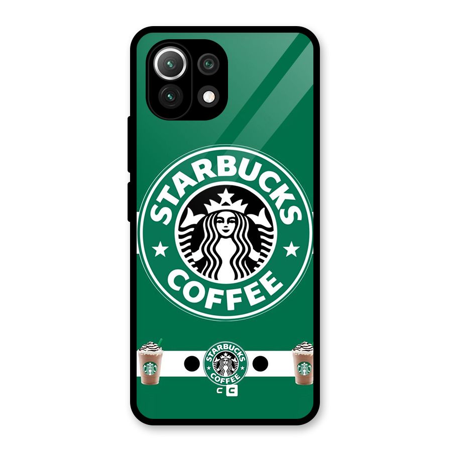 Ribbon StarBucks Glass Back Case for Mi 11 Lite NE 5G