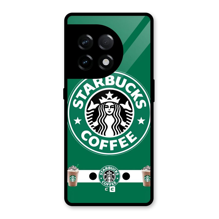 Ribbon StarBucks Glass Back Case for OnePlus 11R