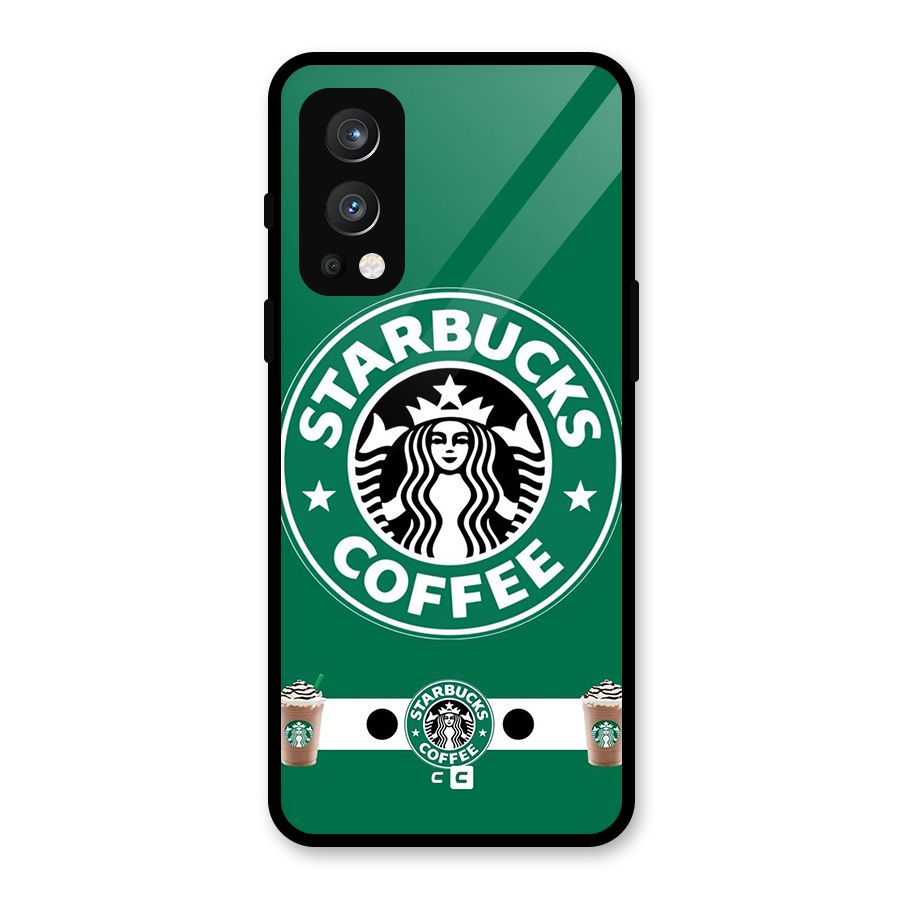 Ribbon StarBucks Glass Back Case for OnePlus Nord 2 5G