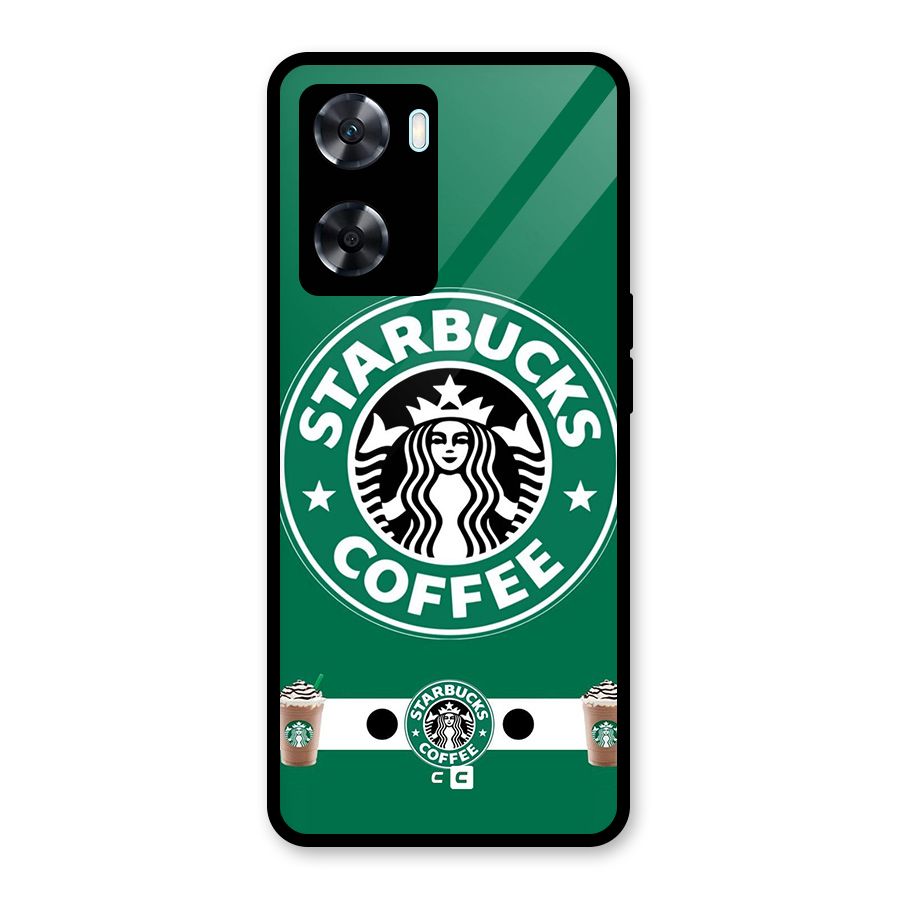 Ribbon StarBucks Glass Back Case for Oppo A77