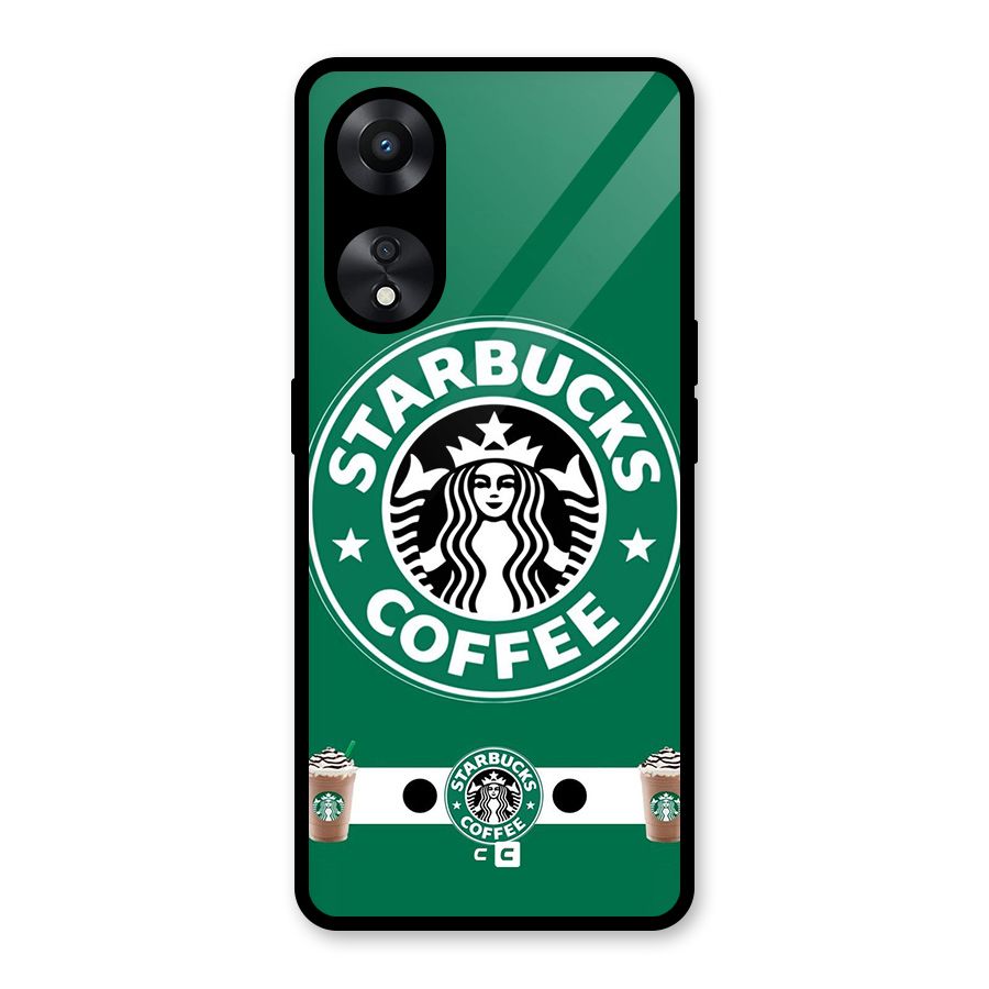 Ribbon StarBucks Glass Back Case for Oppo A78