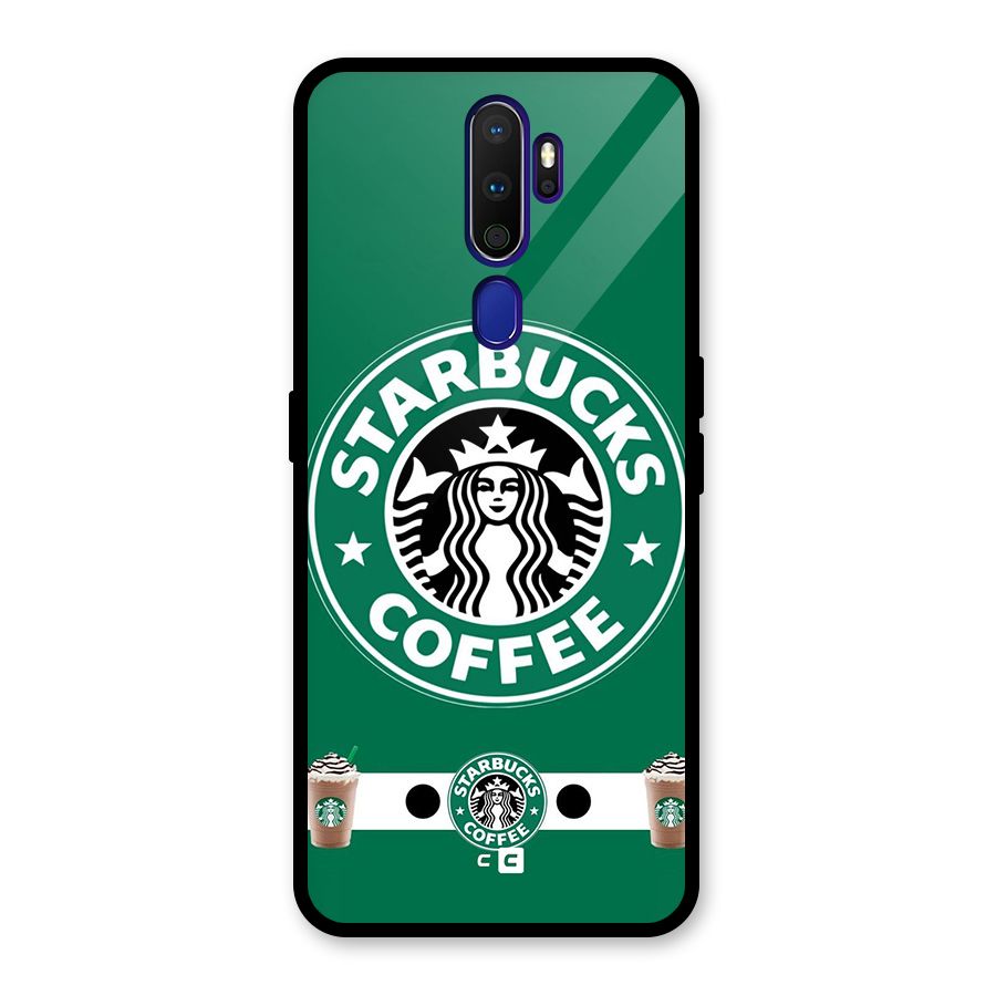 Ribbon StarBucks Glass Back Case for Oppo A9 (2020)