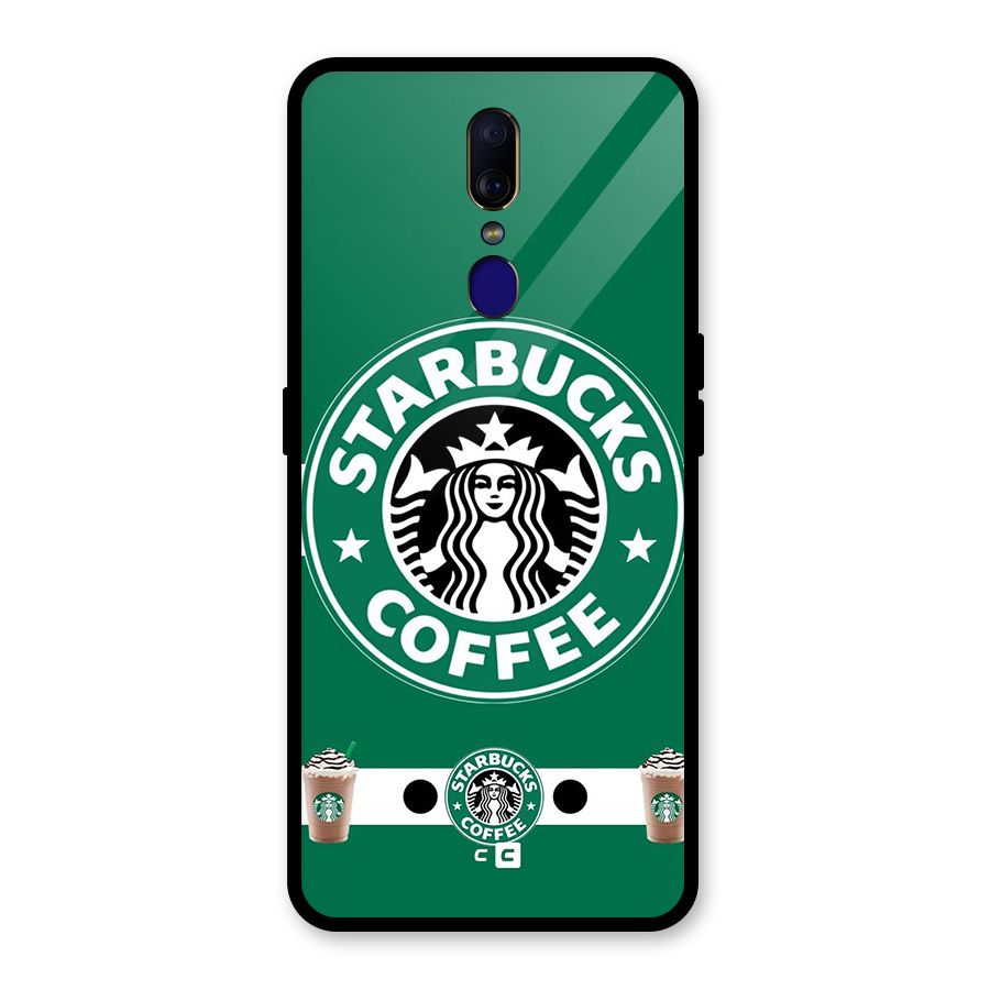 Ribbon StarBucks Glass Back Case for Oppo F11