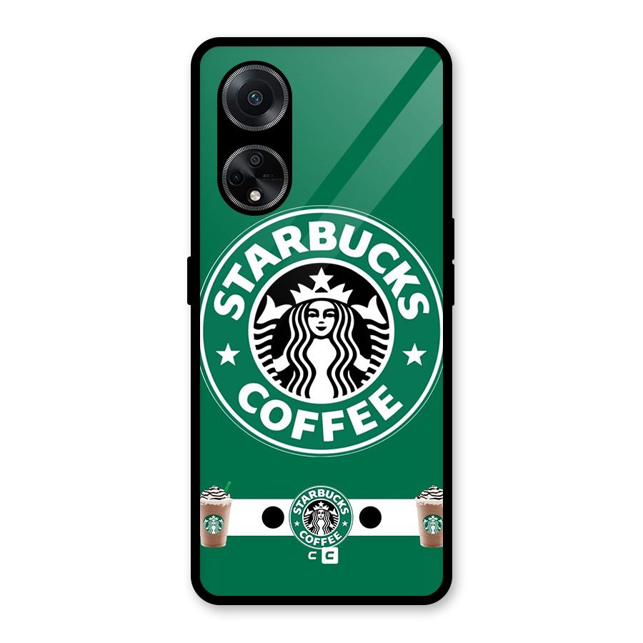 Ribbon StarBucks Glass Back Case for Oppo F23