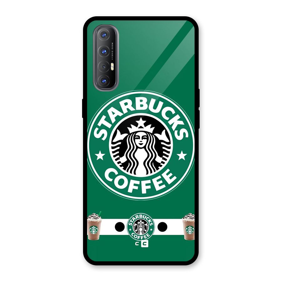 Ribbon StarBucks Glass Back Case for Oppo Reno3 Pro