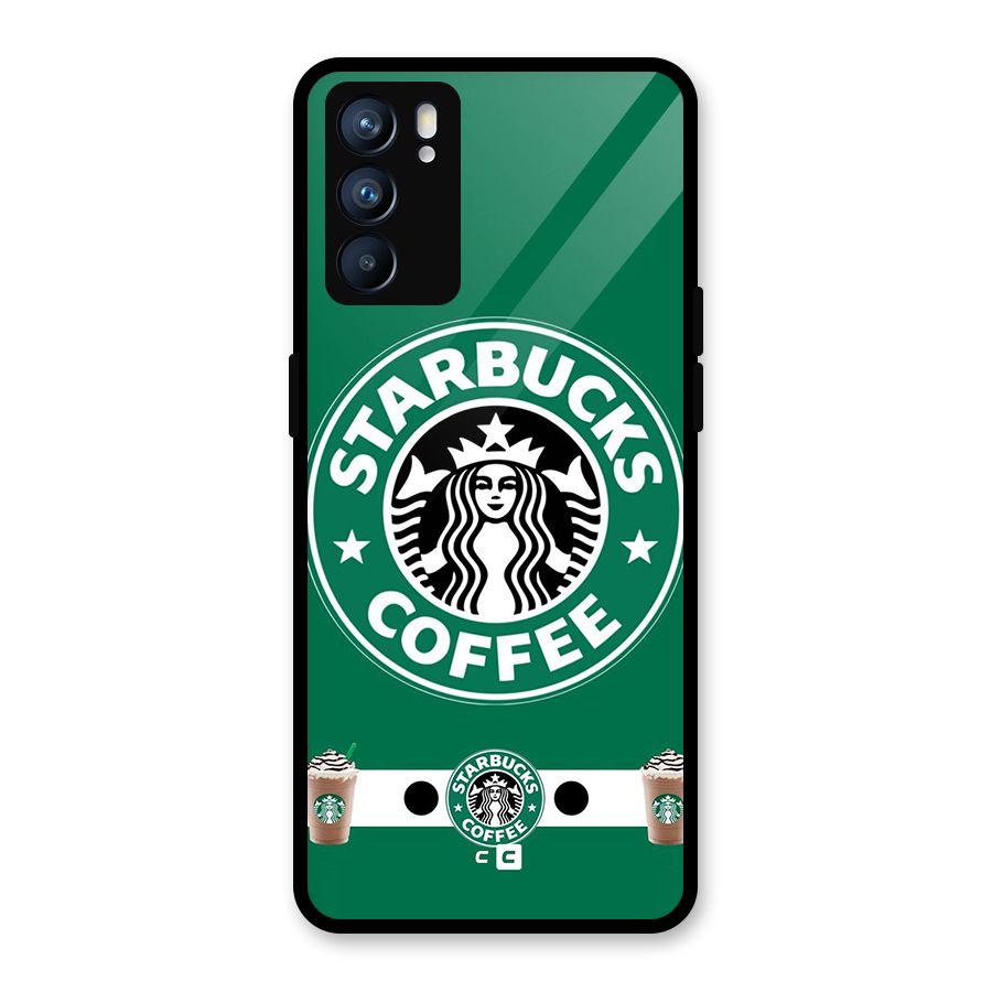 Ribbon StarBucks Glass Back Case for Oppo Reno6 5G