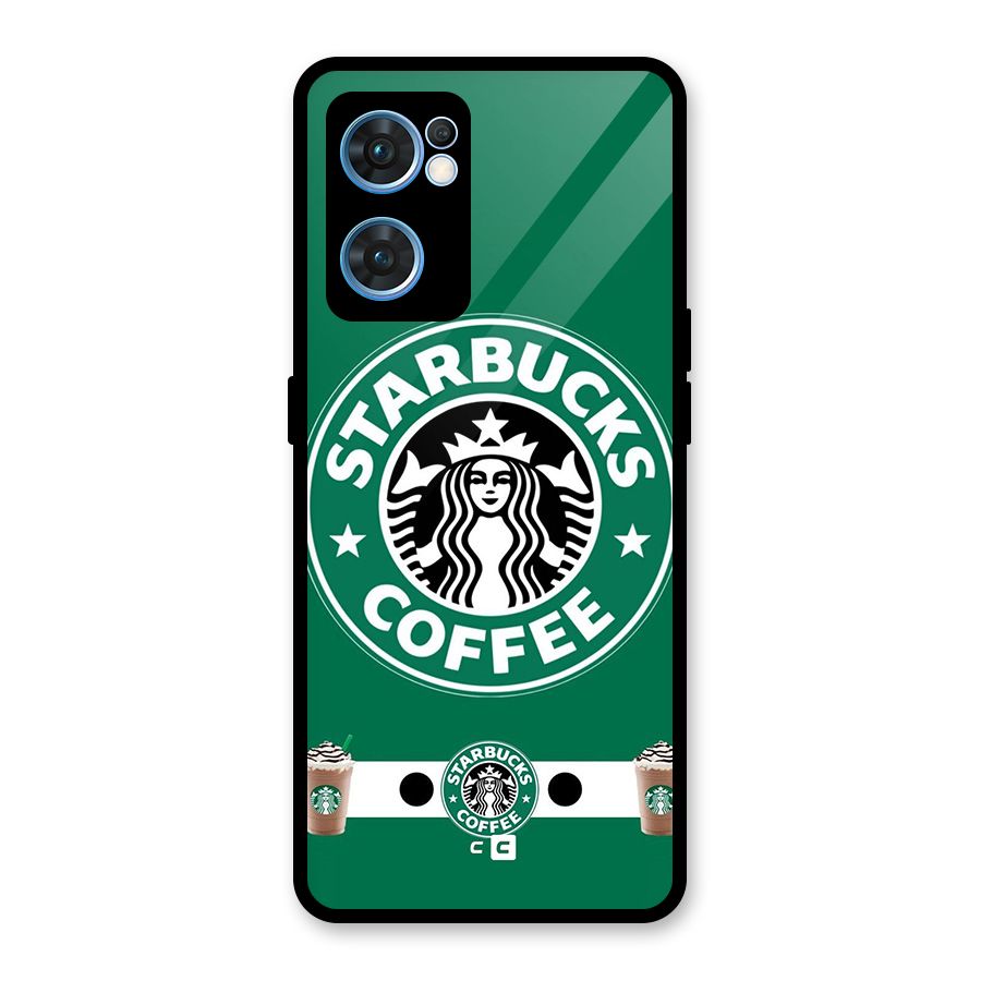 Ribbon StarBucks Glass Back Case for Oppo Reno7 5G